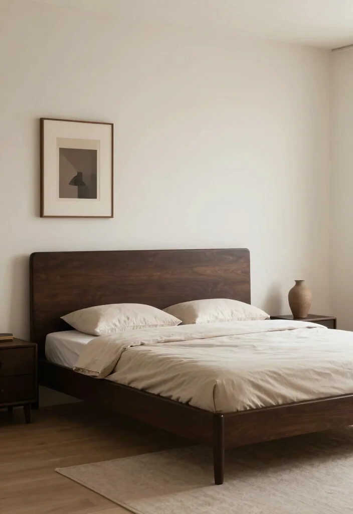 12 Dark Brown Bedroom Ideas with Warm Depth 12. Minimalist Approach 0