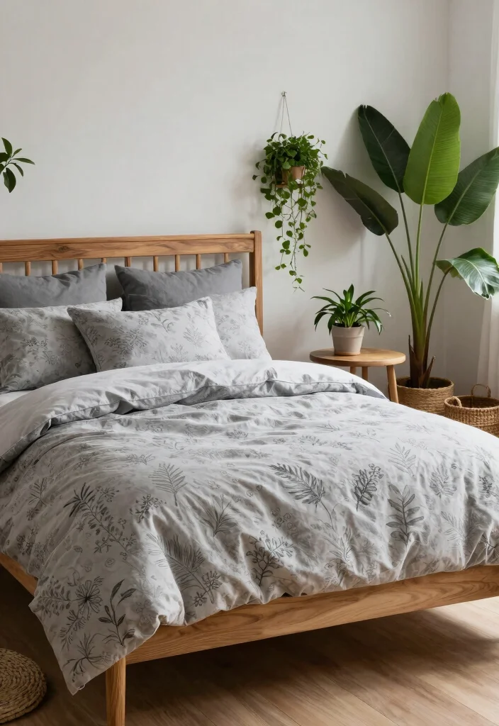 12 Grey Bed Bedroom Ideas for Easy Neutral Styling 4. Nature Inspired Decor 0