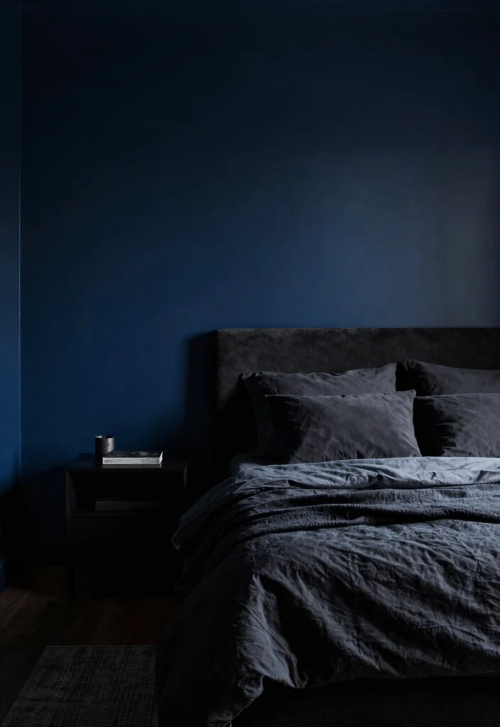 12 Grunge Bedroom Ideas with Edgy Personality 5. Dark and Moody Color Palettes 0