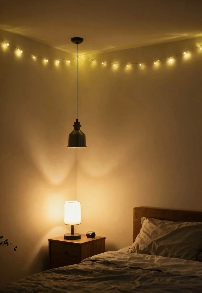 12 Grunge Bedroom Ideas with Edgy Personality 8. Creative Lighting Solutions 0