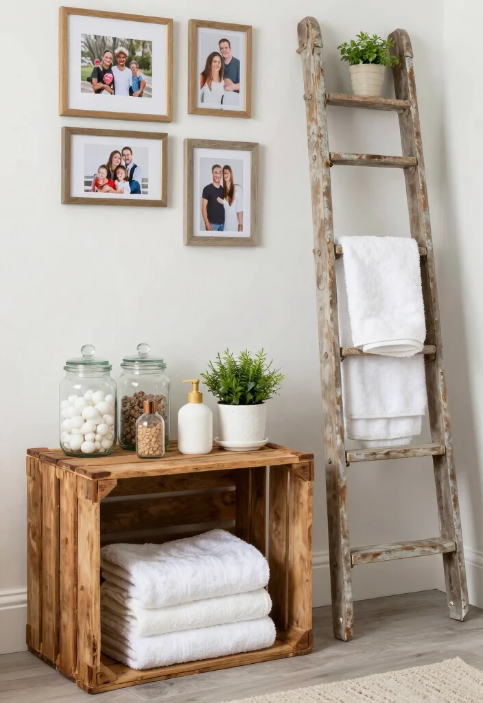 12 Guest Bathroom Decor Ideas for a Warm Welcoming Feel 2. Upcycled Decor for a Unique Touch 0