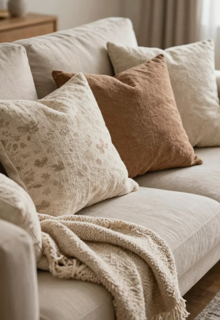 12 Home Living Room Ideas for Comfortable Everyday Living 1. Embrace Natural Fabrics 0