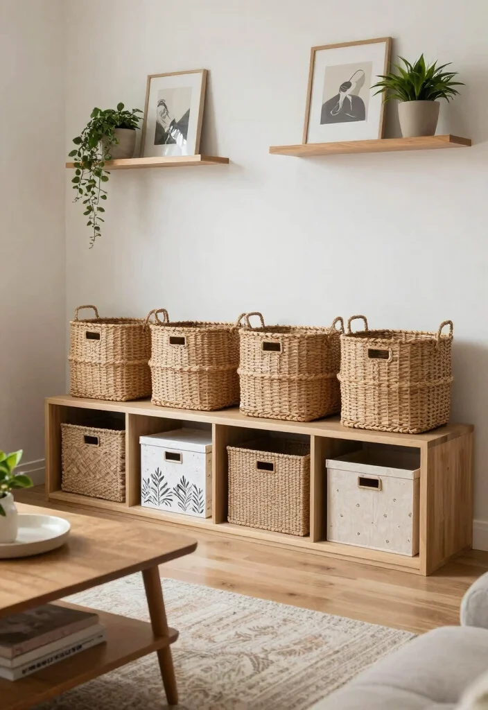 12 Home Living Room Ideas for Comfortable Everyday Living 12. Make Use of Creative Storage Solutions 0