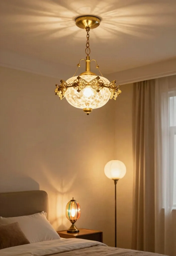 12 Indian Style Bedroom Ideas with Warm Cultural Details 6. Statement Lighting 0