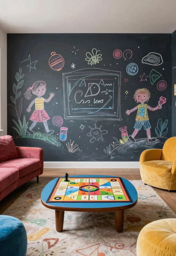 12 Kid Friendly Living Room Ideas with Durable Style 10. Interactive Decor 0