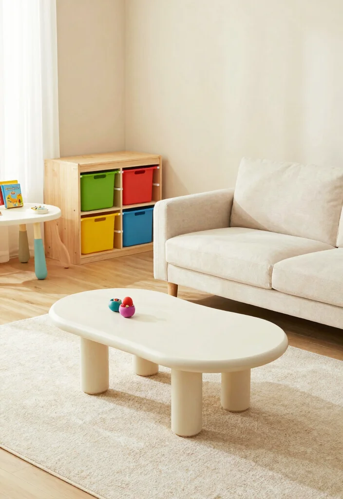 12 Kid Friendly Living Room Ideas with Durable Style 5. Safety First with Child Safe Furnishings 0