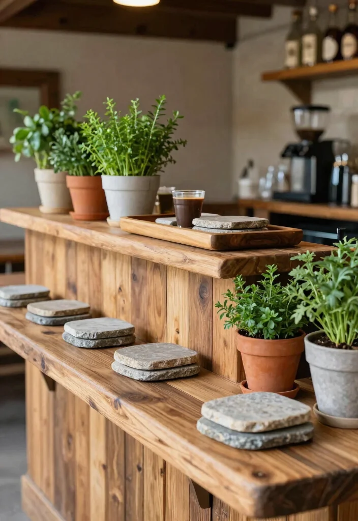 12 Kitchen Coffee Bar Ideas for Morning Rituals 11. Natural Elements 0