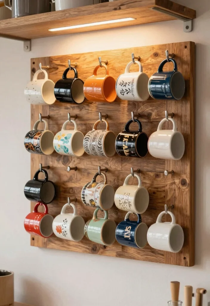 12 Kitchen Coffee Bar Ideas for Morning Rituals 5. Unique Mug Display 0