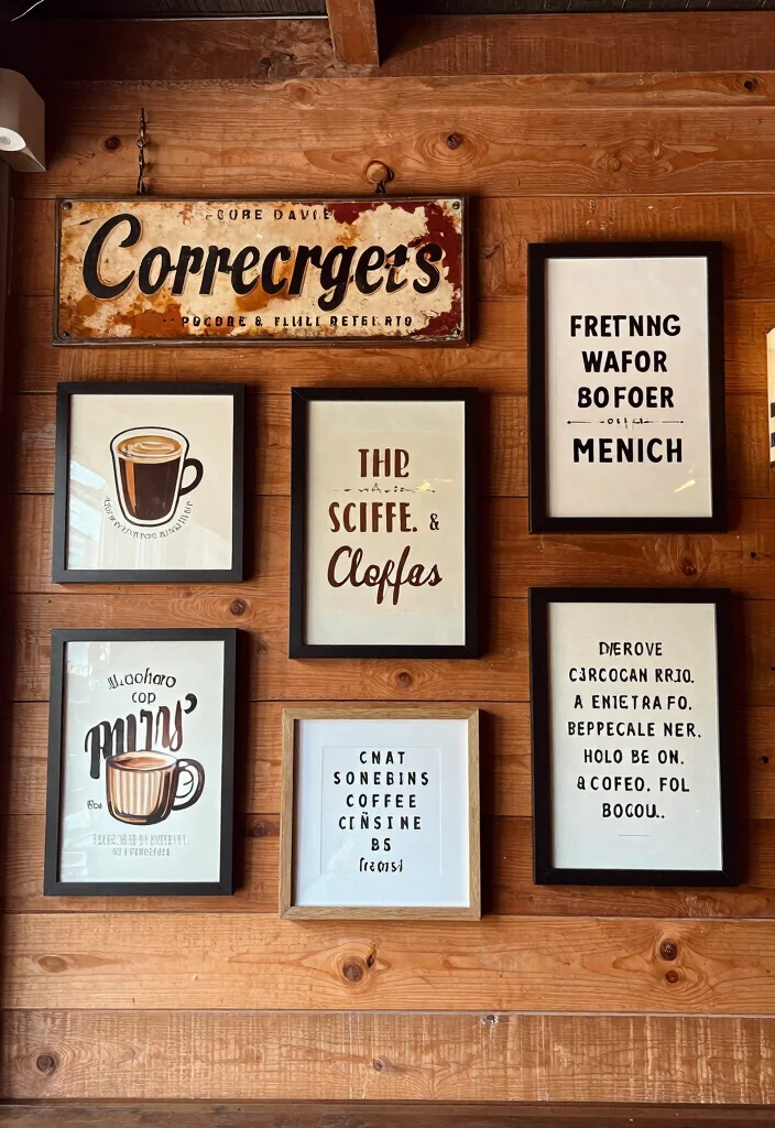 12 Kitchen Coffee Bar Ideas for Morning Rituals 6. Rustic Wall Art 0
