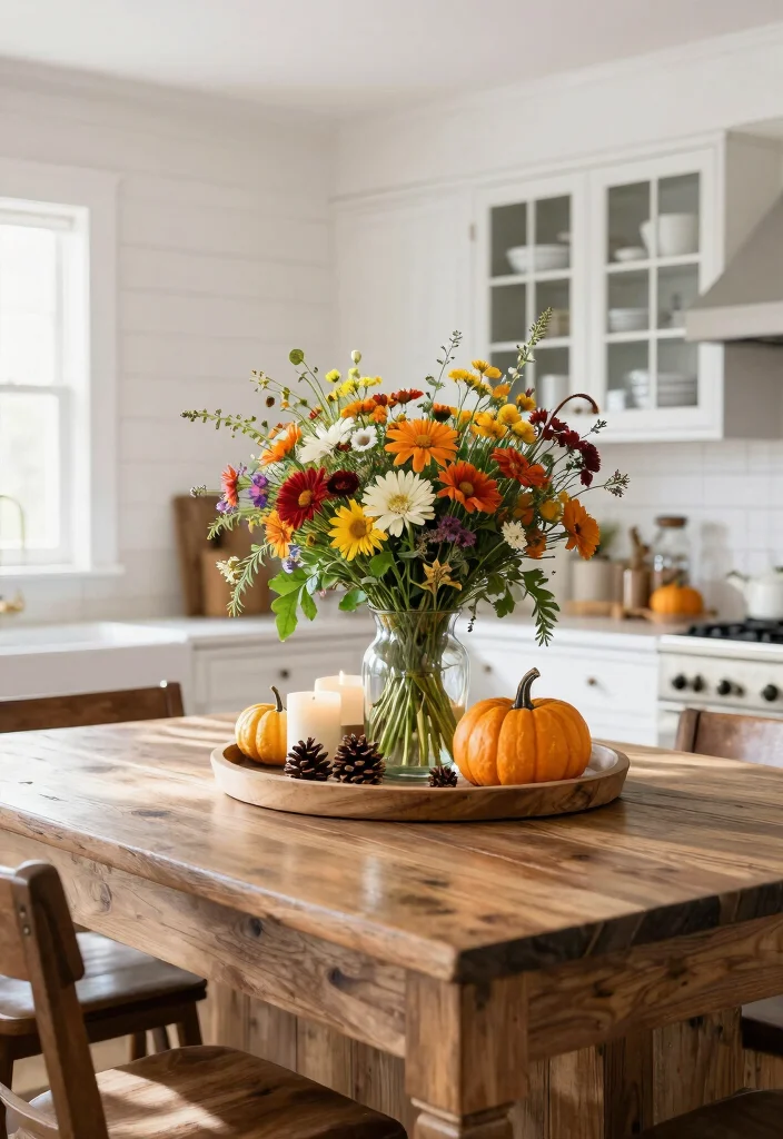 12 Kitchen Island Decor Ideas for Everyday Use 1. Charming Seasonal Centerpieces 0