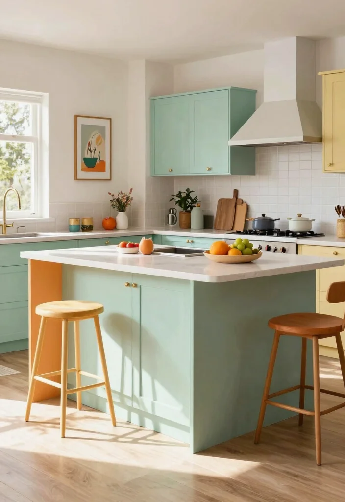 12 Kitchen Island Decor Ideas for Everyday Use 12. Thoughtful Color Choices 0