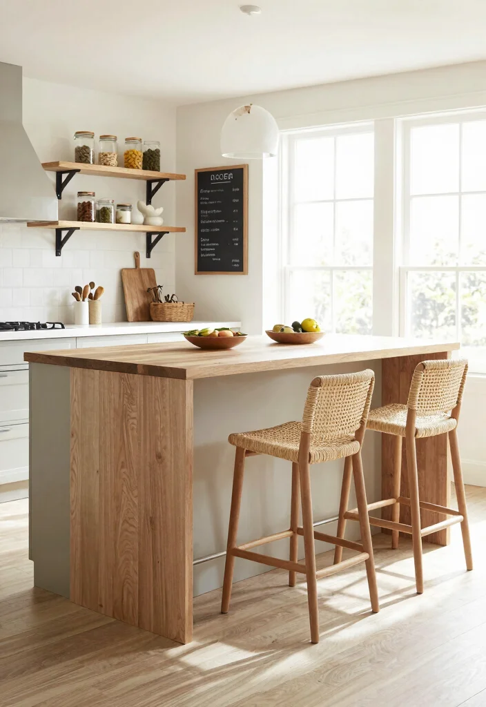 12 Kitchen Island Decor Ideas for Everyday Use 2. Functional and Stylish Bar Stools 0