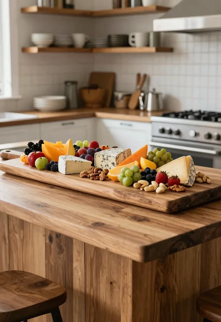 12 Kitchen Island Decor Ideas for Everyday Use 5. Unique Serving Boards 0