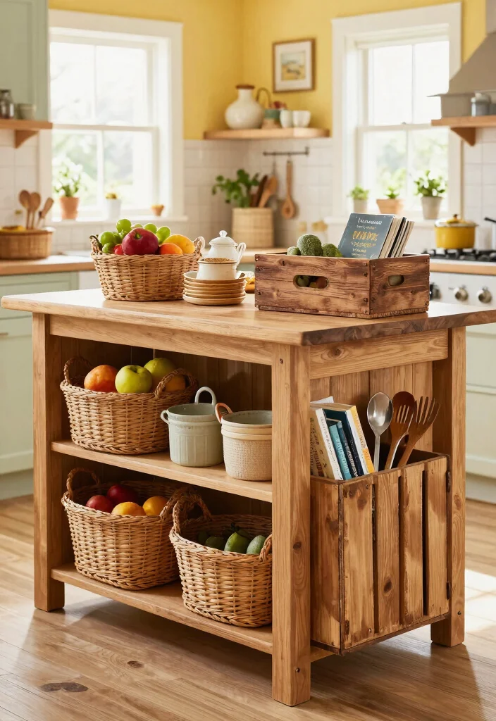 12 Kitchen Island Decor Ideas for Everyday Use 6. Rustic Storage Solutions 0