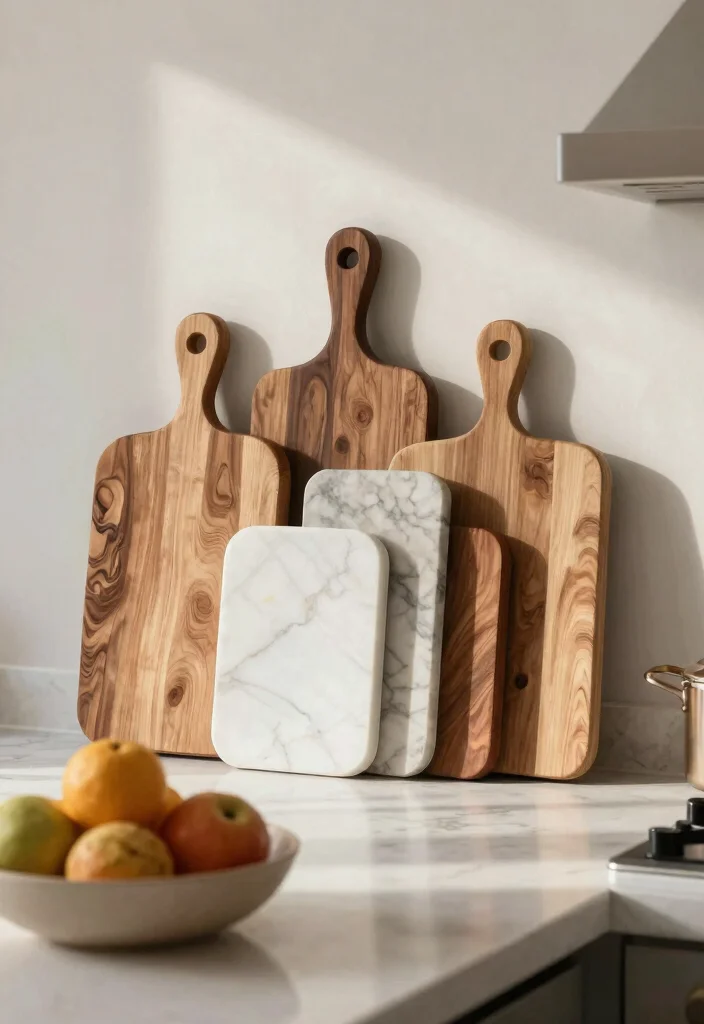 12 Kitchen Island Decorating Ideas for a Styled Finish 5. Decorative Cutting Boards 0