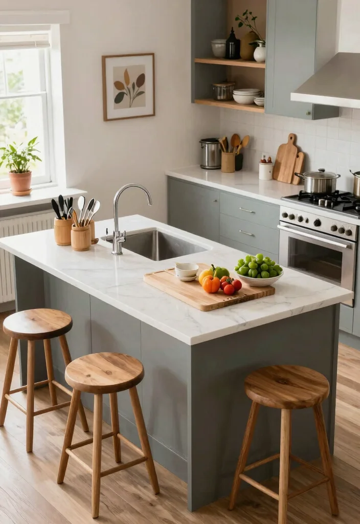 12 Kitchen Island Decorating Ideas for a Styled Finish 7. Create a Multi Functional Space 0