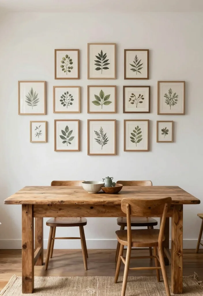 12 Kitchen Table Decor Ideas for Everyday Styling 11. Artwork and Prints 0
