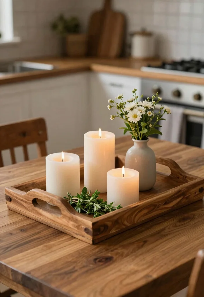 12 Kitchen Table Decor Ideas for Everyday Styling 7. Decorative Trays 0