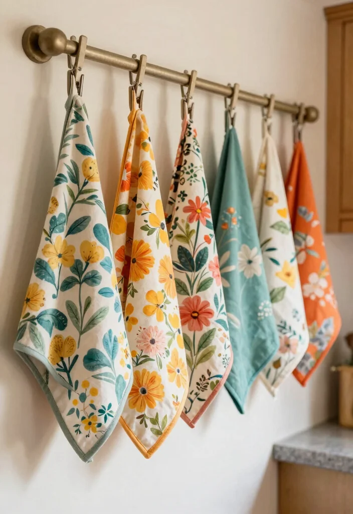 12 Kitchen Wall Decorating Ideas for a Finished Look 12. Colorful Fabrics and Textiles 0