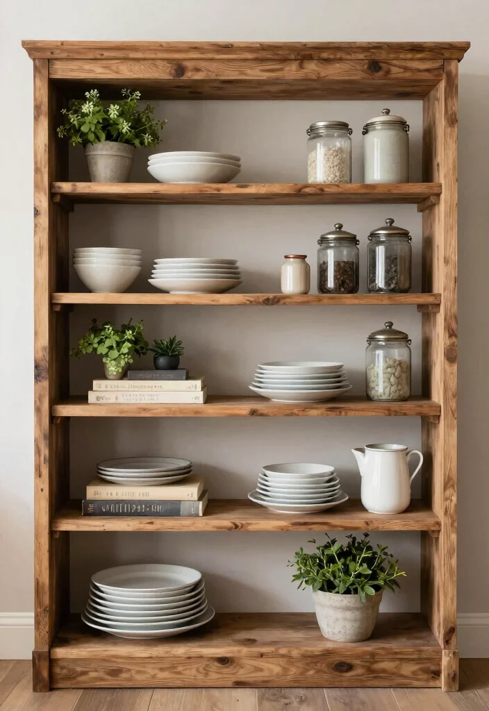 12 Kitchen Wall Decorating Ideas for a Finished Look 2. Open Shelving with Decorative Accents 0
