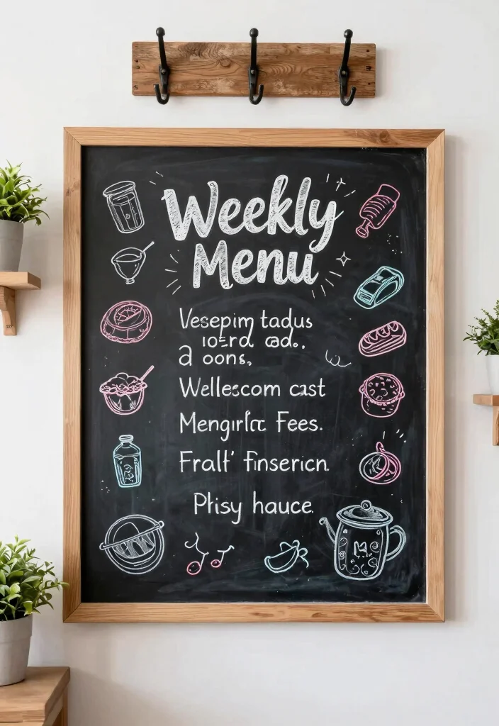 12 Kitchen Wall Decorating Ideas for a Finished Look 3. Chalkboard Wall Art 0