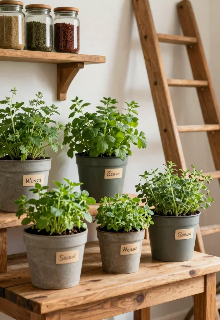 12 Kitchen Wall Decorating Ideas for a Finished Look 5. Herb and Spice Display 0