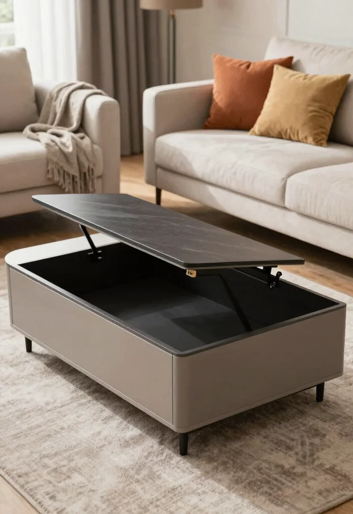 12 Living Room Closet Ideas for Hidden Storage 12. Hidden Compartment Furniture 0