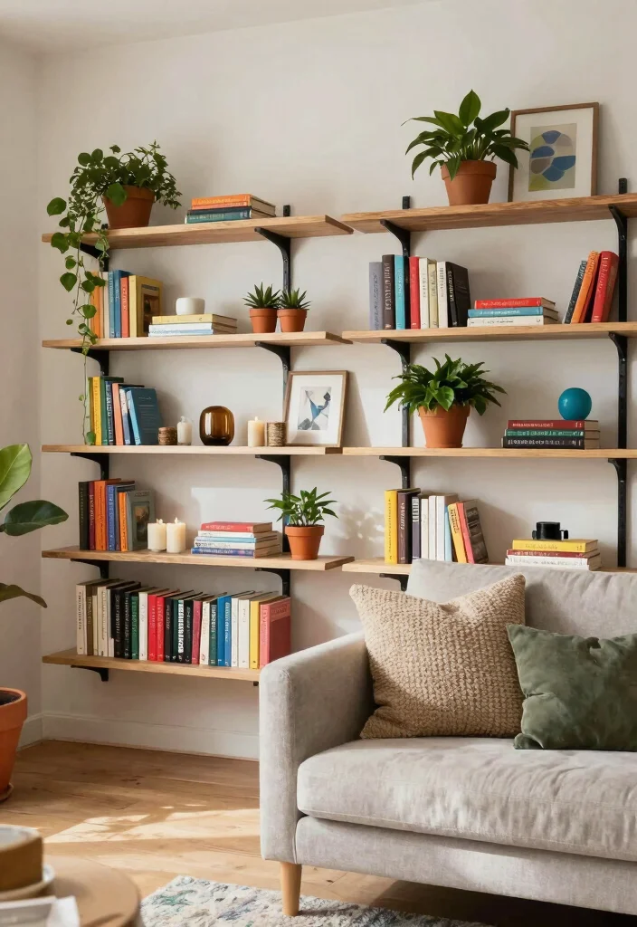 12 Living Room Closet Ideas for Hidden Storage 3. Open Shelving Units 0