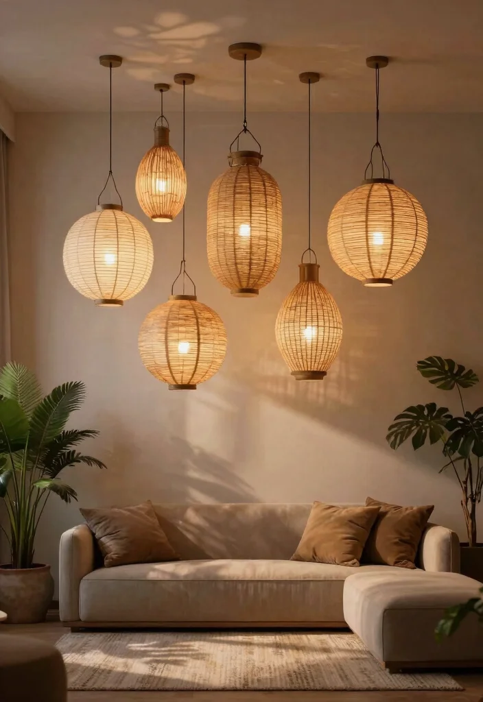 12 Living Room Lamp Lighting Ideas for Cozy Evenings 4. Stylish Lanterns for an Outdoor Inspired Look 0