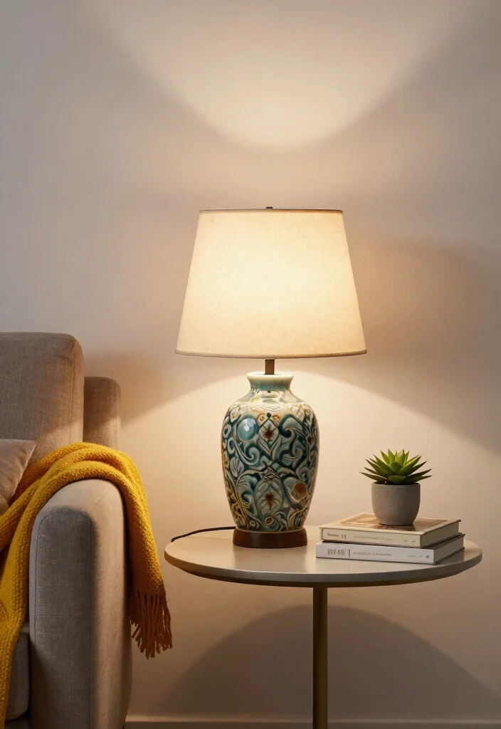12 Living Room Lamp Lighting Ideas for Cozy Evenings 6. Eco Friendly Ceramic Table Lamps 0