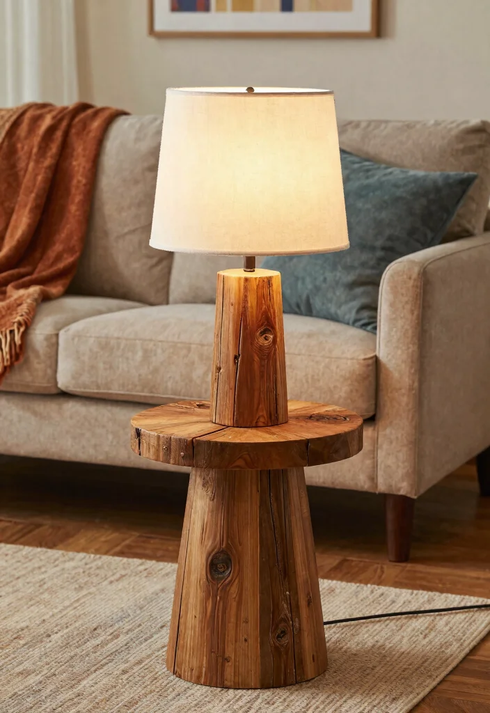 12 Living Room Lamp Lighting Ideas for Cozy Evenings 8. Handcrafted Lamps from Sustainable Materials 0