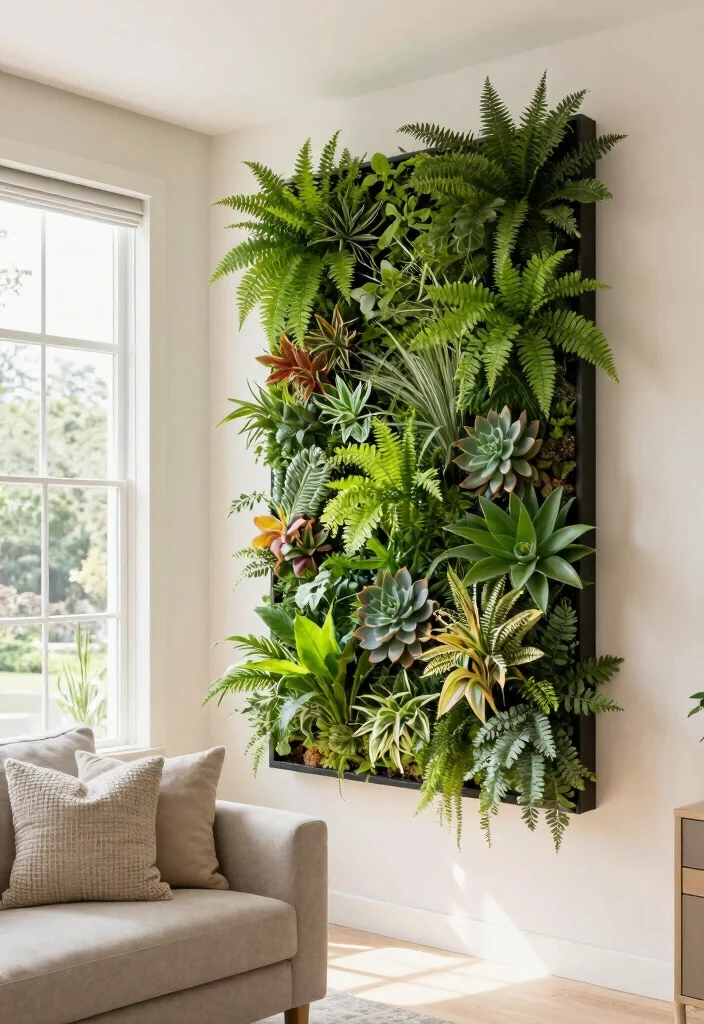 12 Living Room Partition Ideas to Define Open Spaces 3. Vertical Gardens 0