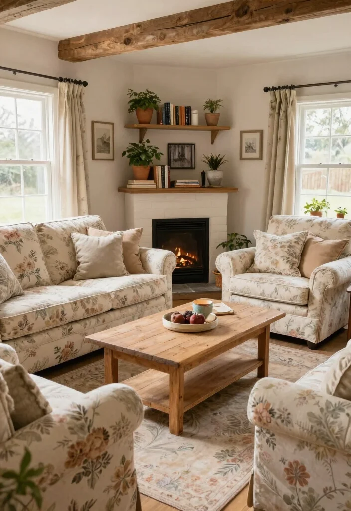 12 Living Room Theme Ideas to Guide Your Decor 5. Cozy Cottage Vibes 0