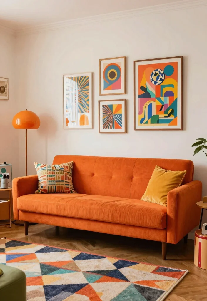 12 Living Room Theme Ideas to Guide Your Decor 9. Retro Revival 0