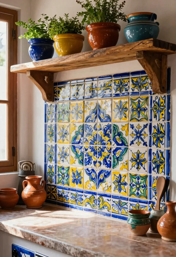 12 Mexican Kitchen Decor Ideas with Colorful Character 1. Embrace Talavera Tile Backsplashes 0
