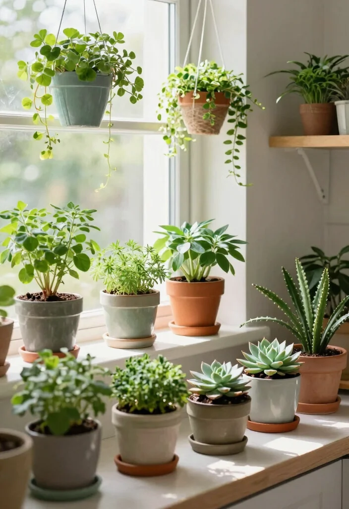 12 Mexican Kitchen Decor Ideas with Colorful Character 8. Incorporate Greenery 0