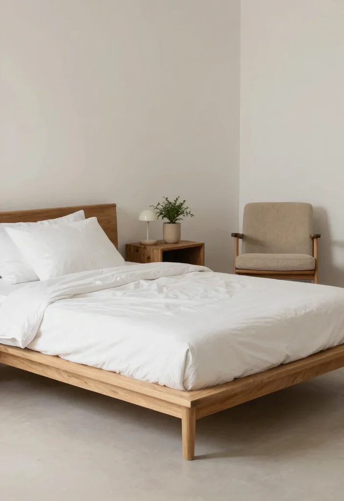 12 Minimal Bedroom Design Ideas for Calm Living 2. Simple Bedroom Furniture 0