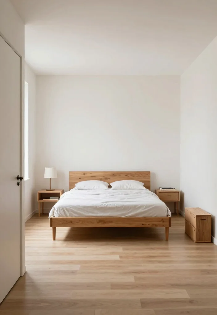 12 Minimal Bedroom Design Ideas for Calm Living 7. Mindful Layout 0