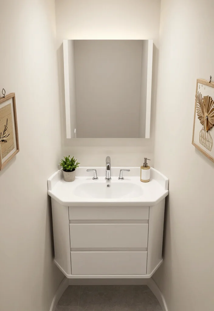 12 One Sink Bathroom Vanity Ideas for Style and Storage 3. Compact Corner Vanity 0