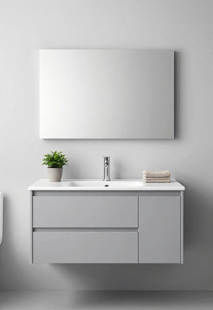 12 One Sink Bathroom Vanity Ideas for Style and Storage 4. Minimalistic Cabinet Designs 0