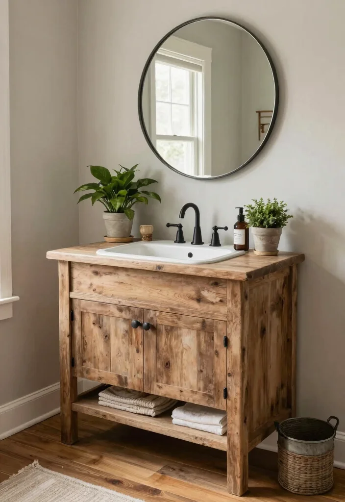 12 One Sink Bathroom Vanity Ideas for Style and Storage 9. Farmhouse Sink Vanities 0