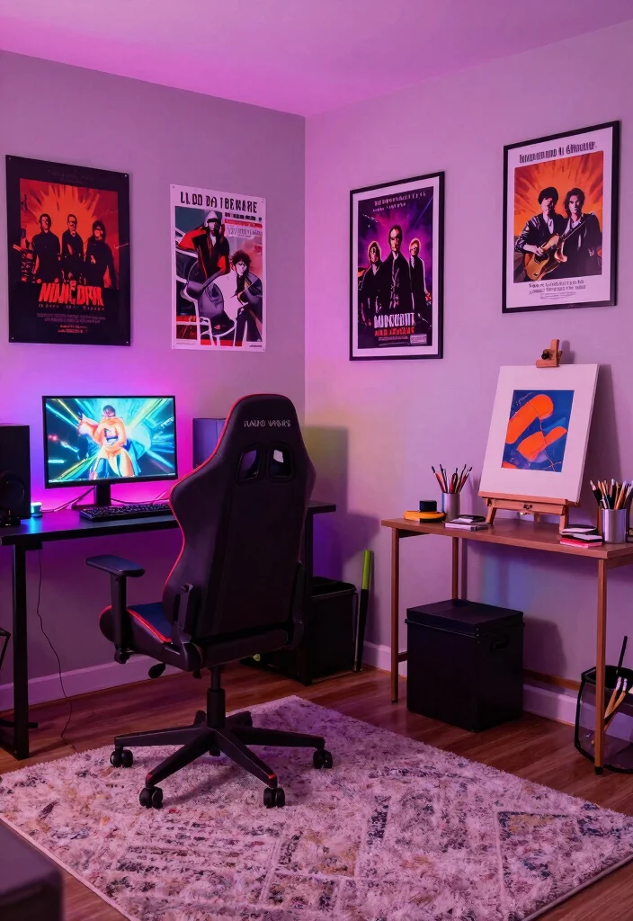 12 Teen Boys Bedroom Ideas with Fun Functional Style 3. Themed Zones for Hobbies 0