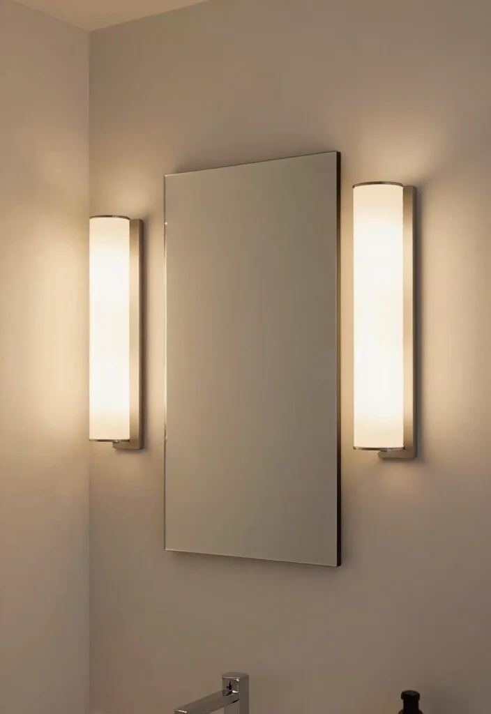 12 Tiny House Bathroom Ideas with Smart Space Saving Layouts 10. Minimalist Lighting Fixtures 0