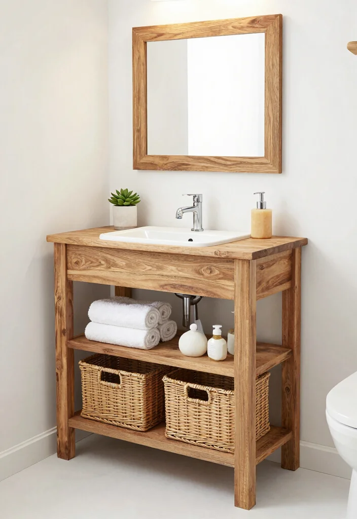 12 Tiny House Bathroom Ideas with Smart Space Saving Layouts 2. Dual Purpose Vanity 0