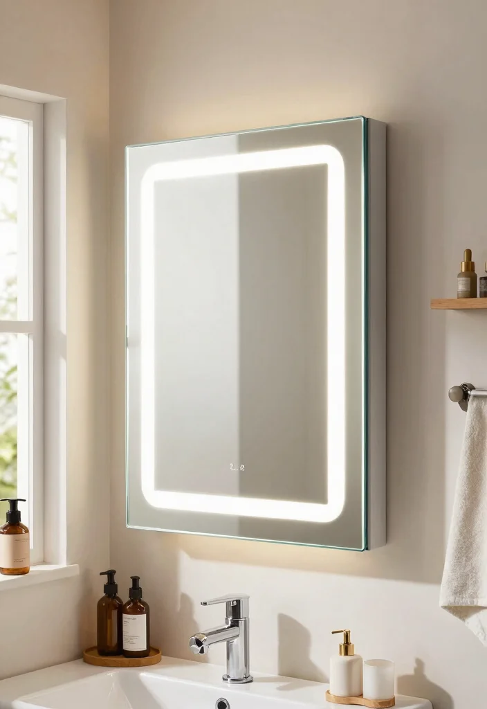 12 Tiny House Bathroom Ideas with Smart Space Saving Layouts 5. Multi Functional Mirror 0