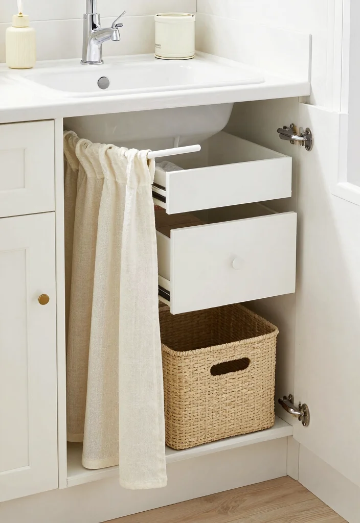 12 Tiny House Bathroom Ideas with Smart Space Saving Layouts 7. Under Sink Storage Solutions 0