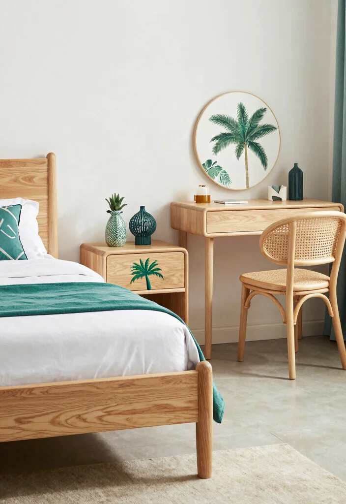 12 Tropical Bedroom Ideas for a Fresh Relaxed Mood 11. Functional Furniture with a Tropical Twist 0