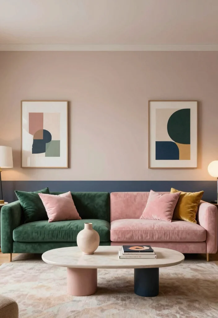 12 UK Living Room Ideas with Cozy Modern Charm 2. Chic Color Schemes 0