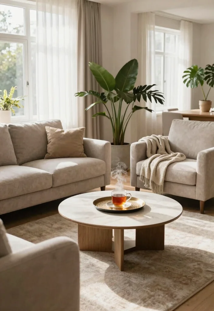 12 UK Living Room Ideas with Cozy Modern Charm 3. Comfortable Seating Arrangements 0