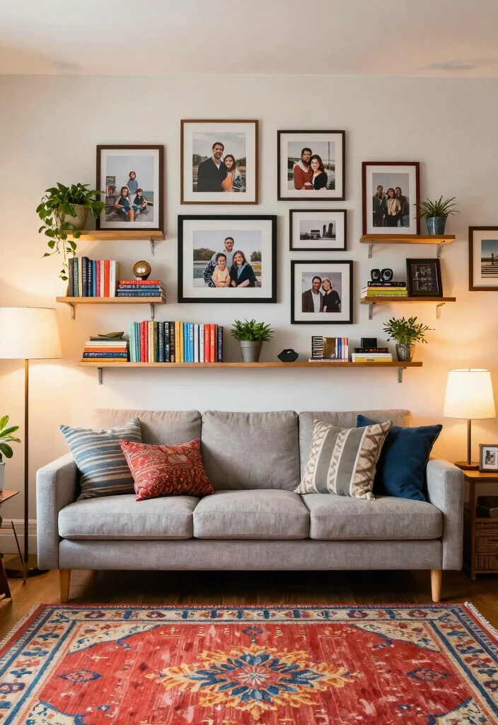 12 UK Living Room Ideas with Cozy Modern Charm 4. Personal Touches with Decor 0